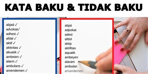 Detail Contoh Kata Baku Dan Tidak Baku Beserta Keterangannya Koleksi