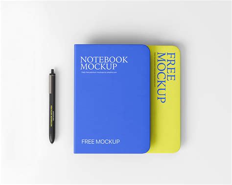 Free Notebook With Pen Mockup PSD PsFiles