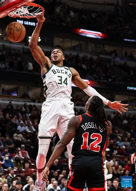 Nba Milwaukee Bucks Vs Chicago Bulls Xinhua