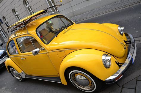 Vw Beetle Yellow Volkswagen Free Photo On Pixabay