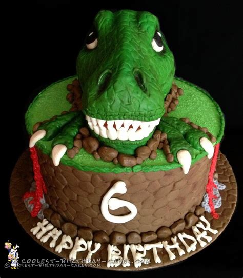 Awesome T Rex Dinosaur Birthday Cake