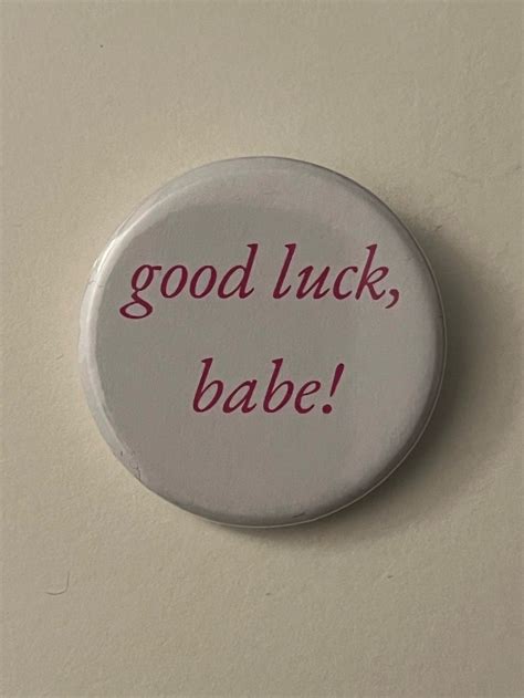 Chappell Roan Good Luck Babe Button Etsy