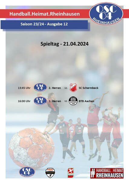 Handball Heimat Ausgabe 12 OSC Handball Heimat Rheinhausen