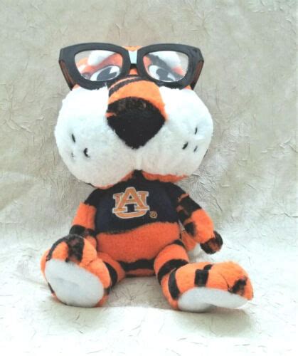 Auburn University Tigers 10 Nerdy Tiger Plush Toy With Glasses And Pencil Ncaa Ebay