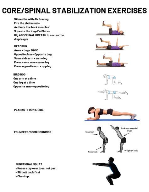 CORE/SPINAL STABILIZATION EXERCISES — Dr. Quon