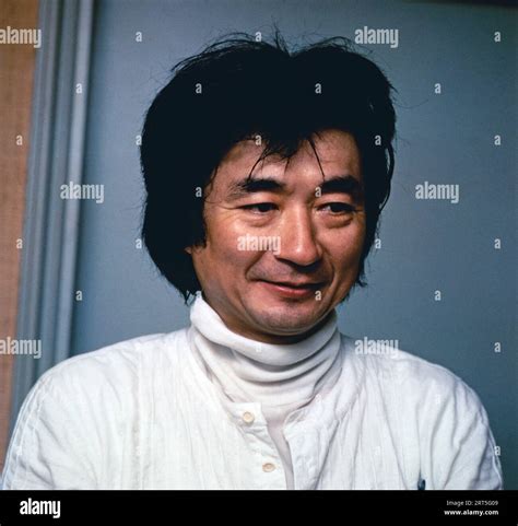 Seiji Ozawa, japanischer Dirigent und Komponist, Portrait, circa 1990