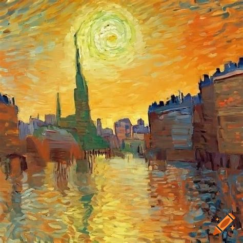 New york city transformed into a van gogh painting on Craiyon