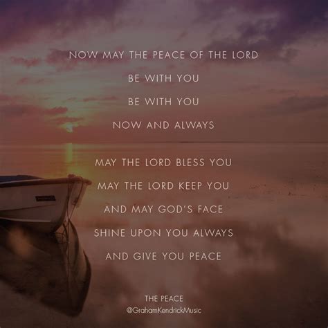 Now May The Peace Of The Lord Be With You Be With You Now May The