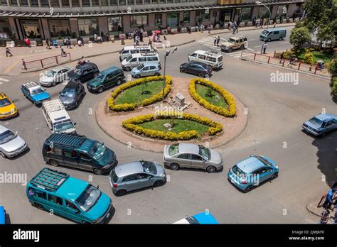 Addis Ababa Ethiopia April View Of Degol De Gaulle Square