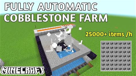 Fully Automatic Cobblestone Farm In Minecraft Pe 1 19 Bedrock