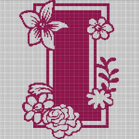 Monogram I Flowers Crochet Afghan Pattern Graph