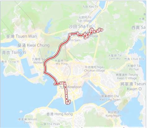 New Territories Bus Route Line No N283 Runs From Tsim Sha Tsui East