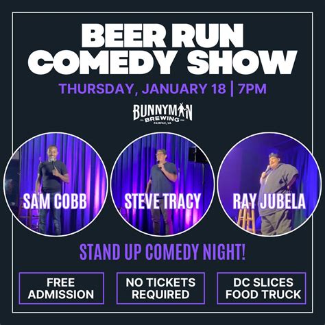 Jan 18 Beer Run Comedy Show At Bunnyman Brewing Burke Va Patch