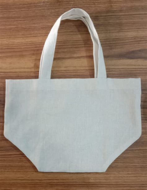 Plain Loop Handle White Cotton Shopping Bags Number Of Straps 2 1 Kg