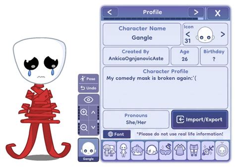 I Made Gangle In Gacha Life 2‼️ Character Profile Character Names Life