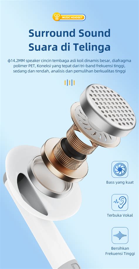 Jual HOT BASIKE Headset Kabel Gaming Type C Music In Ear Handsfree For IPhone Xiaomi Samsung