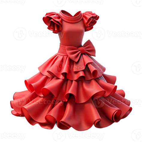 Vibrant Vintage Flamenco Dress Red Flowing Frills Cutout Authentic