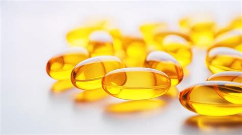 Premium Ai Image Transparent Yellow Vitamins On A Light Background