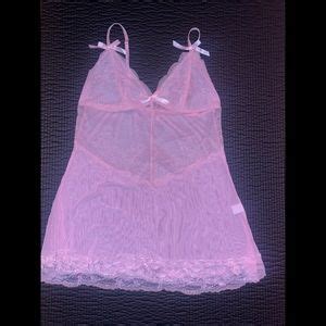 Intimates Sleepwear Pink Lace Nightdress Gstring Sleepwear Lingerie