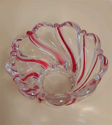 Peppermint Candy Dish Etsy