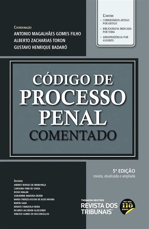 C Digo De Processo Penal Comentado Edi O Amazon Mx Libros