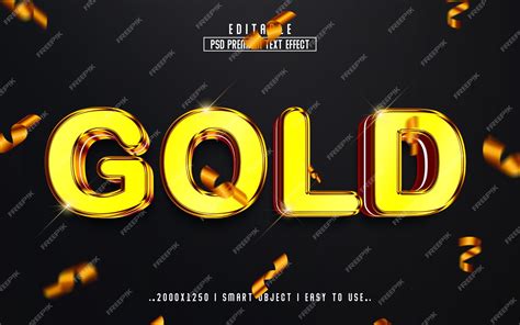 Premium Psd Gold 3d Editable Text Effect Style