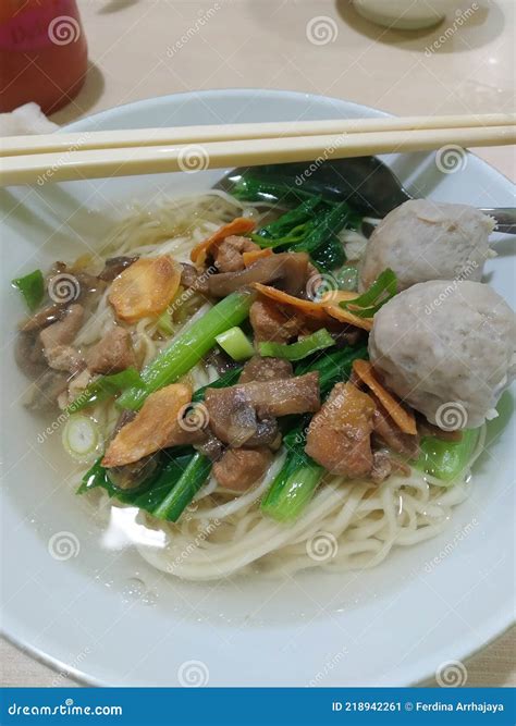 Meatballs bakso mushroom stock image. Image of meal - 218942261