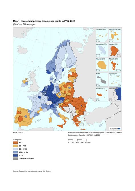 Gdp Ppp Per Capita At Regional Level In Europe 2020 R Europe