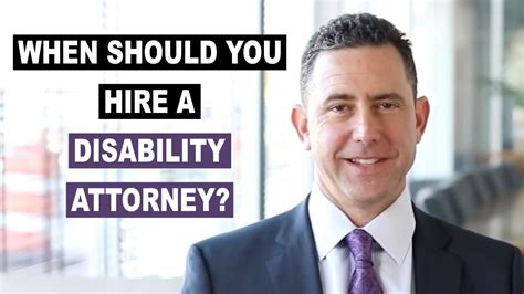 When Should You Hire A Disability Attorney Youtube