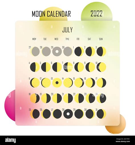 Junio 2022 Calendario lunar Diseño de calendario astrológico