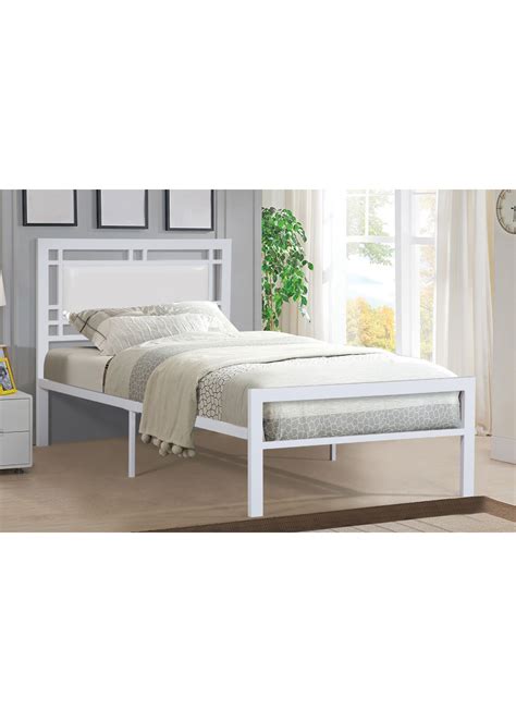 TWIN WHITE METAL BED FRAME - MAISON CAPLAN