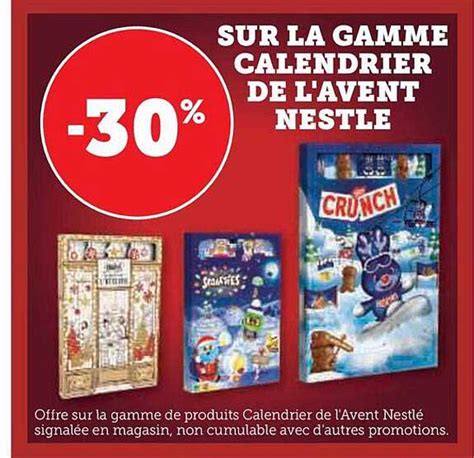 Promo La Gamme Calendrier De L avent Nestlé chez Hyper U iCatalogue fr