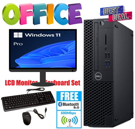 Dell Desktop I5 8th Gen Up To 16gb Ram 512gb Ssd 4tb Hdd 24 Lcd Office Computer Ebay