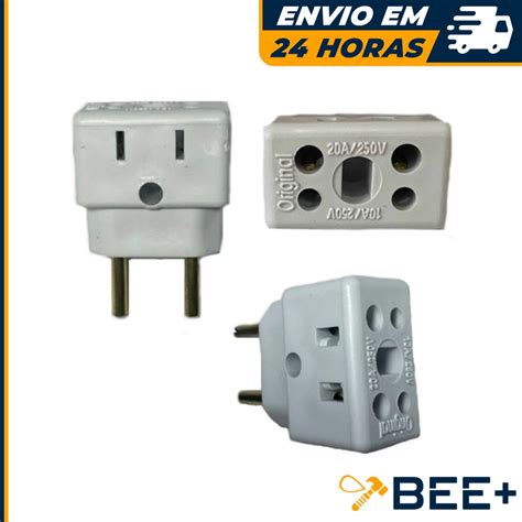 Adaptador Tomada Multiuso Plug Elétrico 10A 20A Bob Esponja