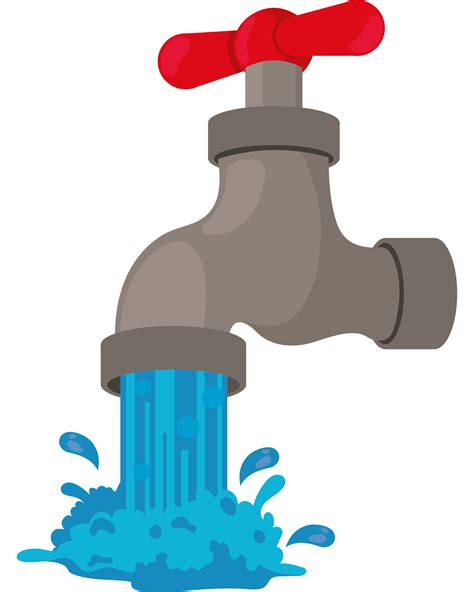 Flowing Water Faucet Icon Isolated Png