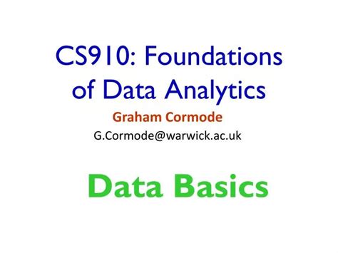 Ppt Cs910 Foundations Of Data Analytics Powerpoint Presentation Free Download Id5784157