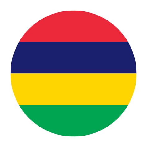 Mauritius Flat Rounded Flag With Transparent Background 16328957 Png
