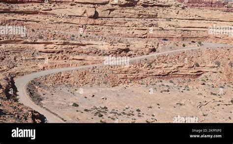 Utah Moki Dugway Road From Top Road 4k Part 1 Stock Video Footage Alamy