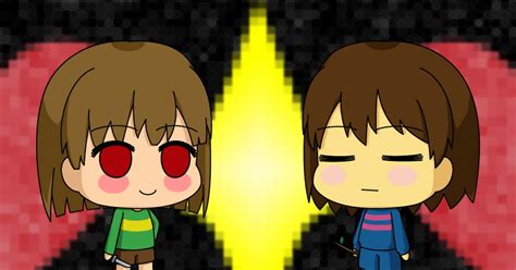 Undertale Chara And Frisk（キャラとフリスク、ヘナ絵） 白小豆のイラスト Pixiv