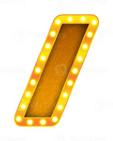 Slash Retro Cinema Light Bulb Sign Alphabet 13090536 PNG