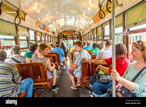 NEW ORLEANS JULY 17 People Travel With The Famous Old Street Car St