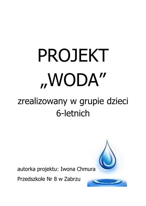 Pdf Projekt Woda Przedszkole Nr Mapa I Globus Pokaza Y Jak