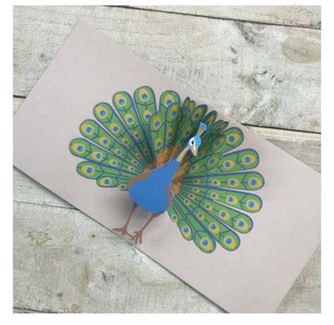 Pop Up Card Peacock Design By 2ToTango Etsy