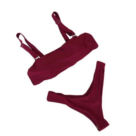 CATTLEYA 2018 New Bikini Swimwear Women Swimsuit Sexy Two Pieces Bikins Set Top Bandage Biquini