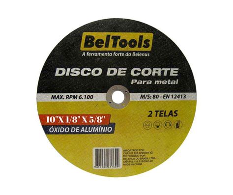 Disco De Corte Para Ferro X X Beltools Max Rpm Beltools