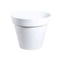 Pot De Fleur Rond Toscane Ø 80 X H 66 Cm Blanc Eda à Prix Carrefour