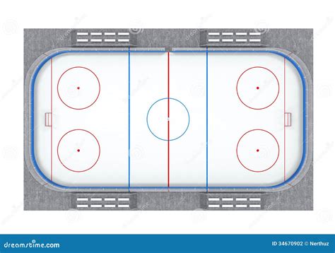Ice Hockey Field Isolated Stock Illustration Illustration Of Equipment