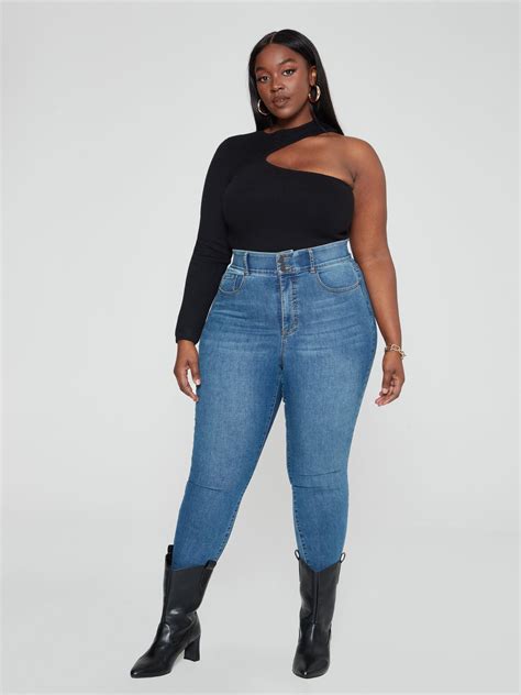 Plus Size Mia One Shoulder Asymmetrical Cutout Sweater | undefined