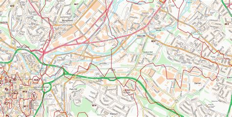 Central Sheffield Postcode City Street Map - Digital Download – ukmaps ...