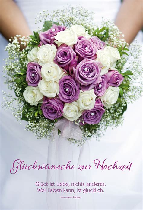 Gl Ckwunschkarte Gl Ckw Nsche Zur Hochzeit